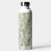 Green Leafy Garden Floral Pattern Waterfles (Links)