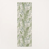 Green Leafy Garden Floral Pattern Yogamat (Voorkant)