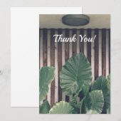 Green Leafy Plant - Hartelijk dank Bedankkaart (Voorkant / Achterkant)