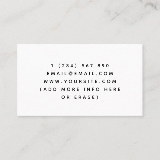 Green Leafy Plant Herbalist Homeopathie Minimalist Visitekaartje (Achterkant)