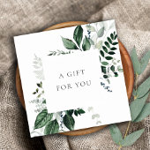 Green Leafy Tropical Foliage Fern Gift Certificate Vierkante Visitekaartje