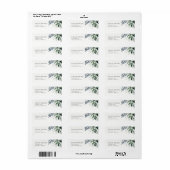 Green Leafy Tropical Foliage Leafy Address Label (Full Sheet)