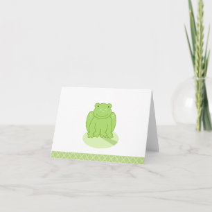 Green Leap Frog Gepersonaliseerd Note Card Kaart
