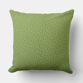 Green Leather look Print Pillow Kussen
