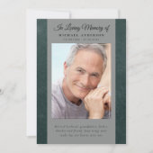 Green Leather Photo Memorial Service Programma (Voorkant)