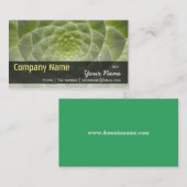 Green Leaves Aeonium Tabuliforme Business Sjabloon Visitekaartje (Voorkant / Achterkant)