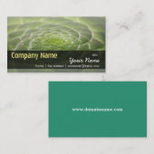 Green Leaves Aeonium Tabuliforme Business Sjabloon Visitekaartje (Voorkant / Achterkant)