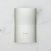 Green Leaves Black Olive Elegant Wedding Bedankkaart (Binnen)