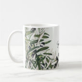 Green Leaves Black Olive Elegant Wedding Gift Koffiemok (Links)