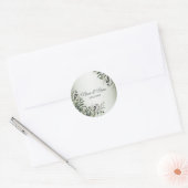 Green Leaves Black Olive Elegant Wedding Ronde Sticker (Envelop)