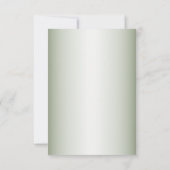 Green Leaves Black Olive Elegant Wedding Save The Date (Achterkant)