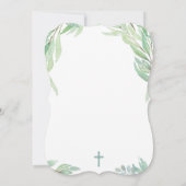 Green Leaves Boy Baptism-ceremonie en party Kaart (Achterkant)