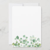 Green Leaves Bridal Shower Uitnodiging (Achterkant)