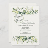 Green Leaves Bridal Shower-uitnodiging Kaart (Voorkant / Achterkant)