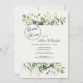 Green Leaves Bridal Shower-uitnodiging Kaart (Voorkant)