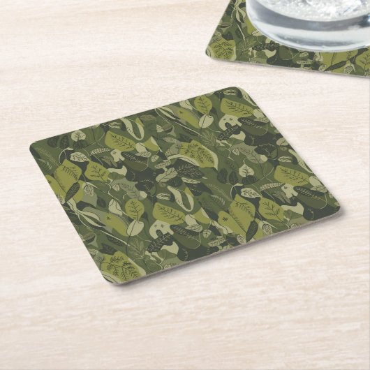 Green Leaves Camo Onderzetter Set (Schuin)