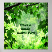 Green Leaves Earth Day Poster (Voorkant)