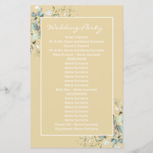 Green Leaves, Elegant Minimalism Programme (Achterkant)