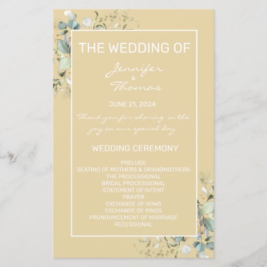 Green Leaves, Elegant Minimalism Programme (Voorkant)