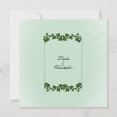 Green Leaves en Mint Wedding Invitation Kaart (Achterkant)