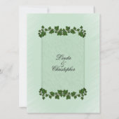 Green Leaves en Mint Wedding Invitation Kaart (Achterkant)