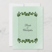 Green Leaves en Mint Wedding Invitation Kaart (Achterkant)