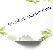 Green leaves foto afdruk (Hoek)