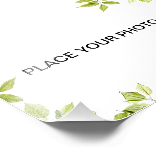 Green leaves foto afdruk (Hoek)