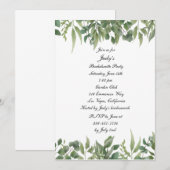 Green Leaves Greenery Foliage Bachelorette Kaart (Voorkant / Achterkant)