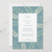 Green Leaves Natural Garden 50th Birthday Party Kaart (Voorkant)