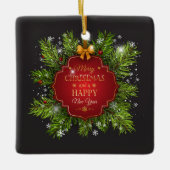 Green Leaves Ornament Kerstmis | Versiering (Voorkant)