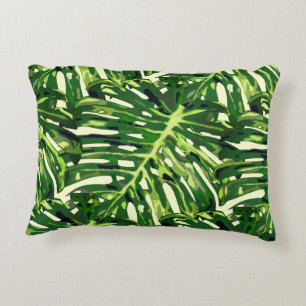 Green Leaves Pillow Accent Kussen