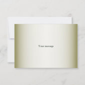 Green Leaves Pink Floral Gold Geometric Wedding Th Bedankkaart (Achterkant)