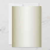 Green Leaves Pink Floral Golden Geometric Wedding Kaart (Achterkant)