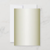 Green Leaves Pink Floral Golden Geometric Wedding Save The Date (Achterkant)