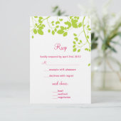 Green Leaves - rsvp kaarten Kaartje (Staand voorkant)