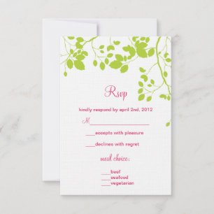 Green Leaves - rsvp kaarten Kaartje