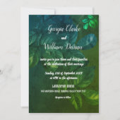 Green Leaves Rustic Vintage Wedding Uitnodiging (Voorkant)