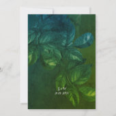 Green Leaves Rustic Vintage Wedding Uitnodiging (Achterkant)