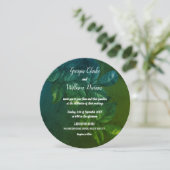 Green Leaves Rustic Vintage Wedding Uitnodiging (Staand voorkant)