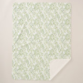 Green Leaves Sherpa Deken (Voorkant)