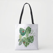 Green Leaves Spring Design - minimalistisch Tote Bag (Voorkant)