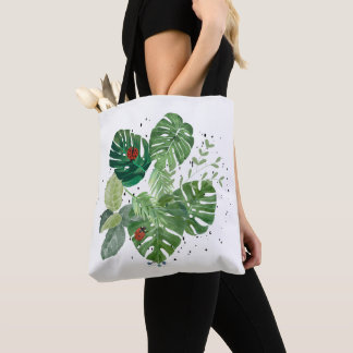 Green Leaves Spring Design - minimalistisch Tote Bag