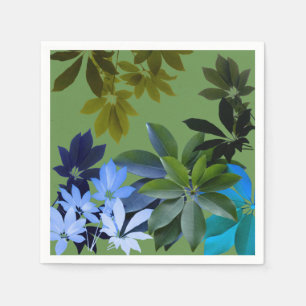 Green Leaves Standard Cocktail Napkin Servet