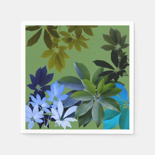 Green Leaves Standard Cocktail Napkin Servet (Voorkant)