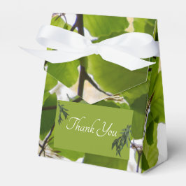 Green Leaves Trouwtent gunstbox Bedankdoosjes
