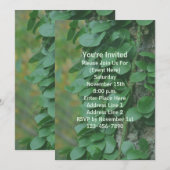 Green Leaves Vine op Tree Natuur Party Kaart (Voorkant / Achterkant)