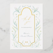 Green Leaves Vrijgezellenfeest Dank je wel kaart (Voorkant)