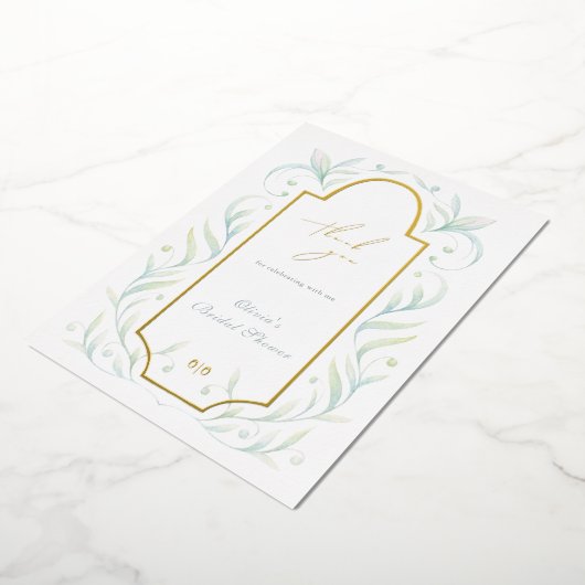 Green Leaves Vrijgezellenfeest Dank je wel kaart (Gedraaid)