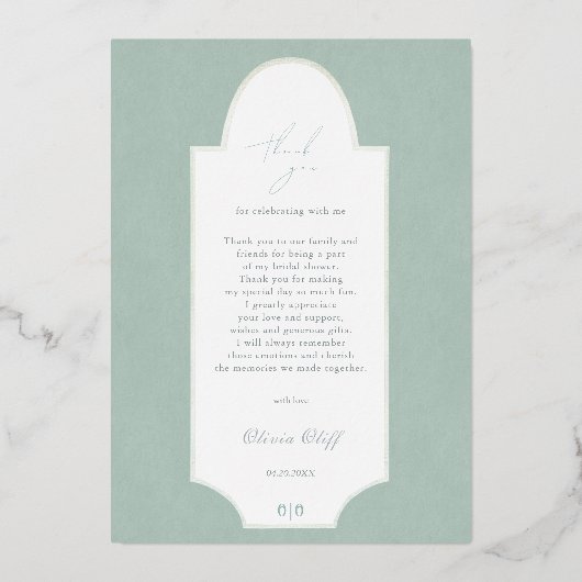 Green Leaves Vrijgezellenfeest Dank je wel kaart (Achterkant)